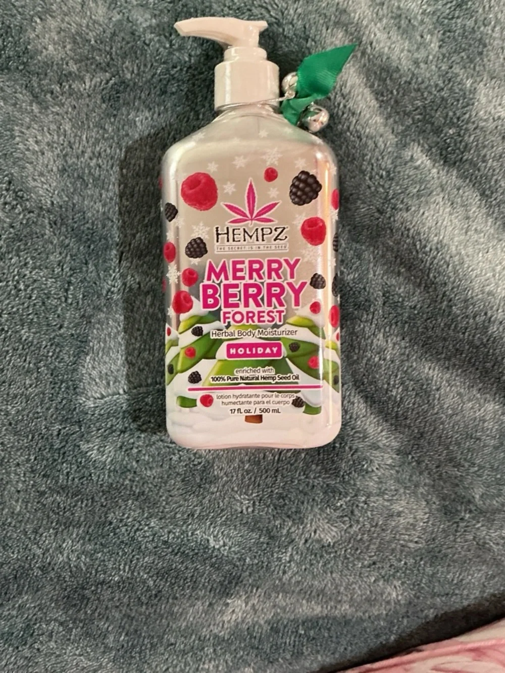 Hempz Merry Berry Forest Herbal Body Moisturizer - Pink, Green & Red Accents